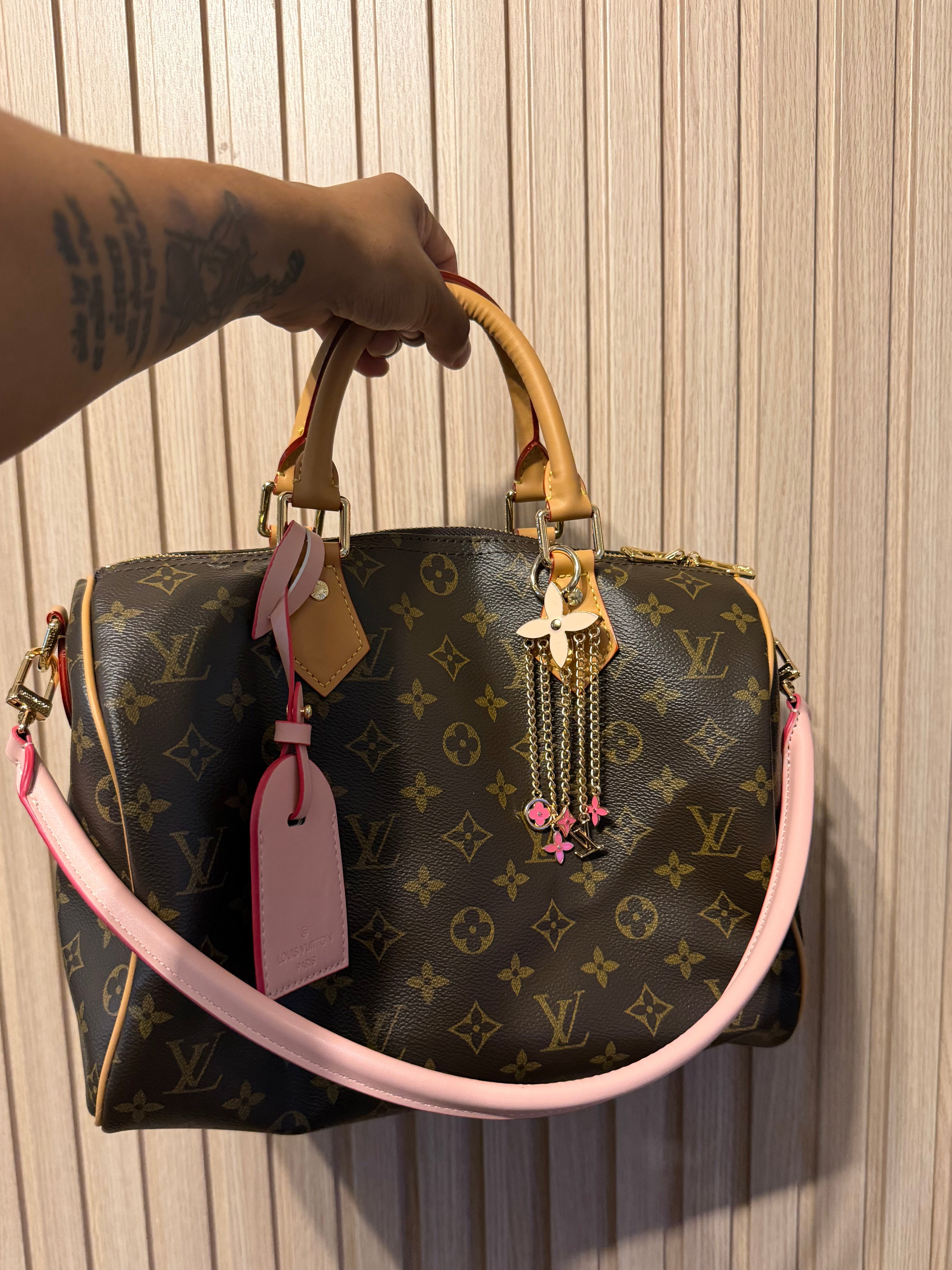 Pink Speedy Bag with Charm